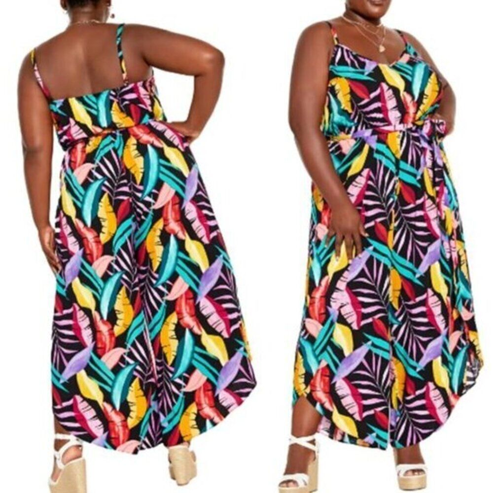 CITY CHIC  Sphagetti Strap Bolo‎ Pullover Jumpsuit